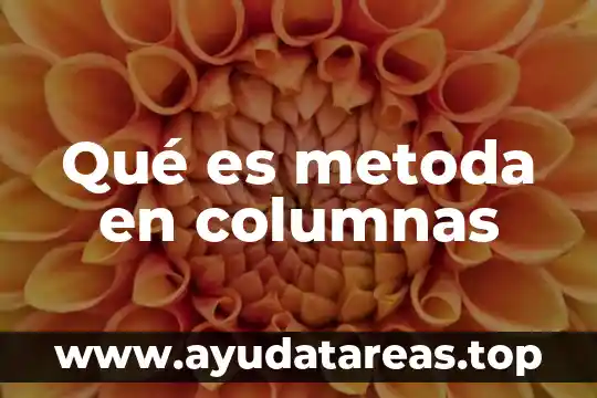 Qué es metoda en columnas