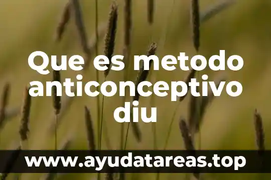 Que es anticonceptivo planeacion familiar 7 Que es metodo anticonceptivo diu