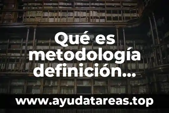 Qué es metodología definición según autores