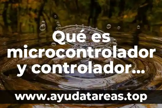Qué es microcontrolador y controlador ejemplo de cada uno
