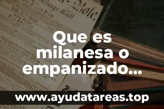 Que es milanesa o empanizado definicion