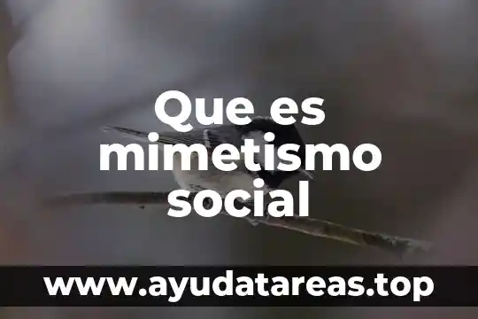 Lógica social que es 3 Que es mimetismo social