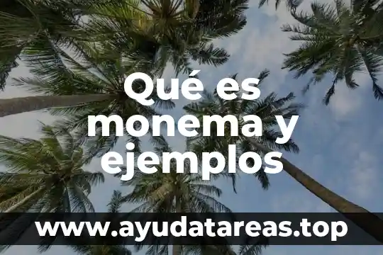 Qué es monema y ejemplos