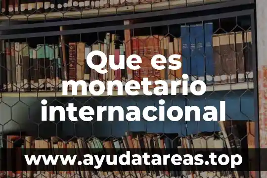 Que es monetario internacional