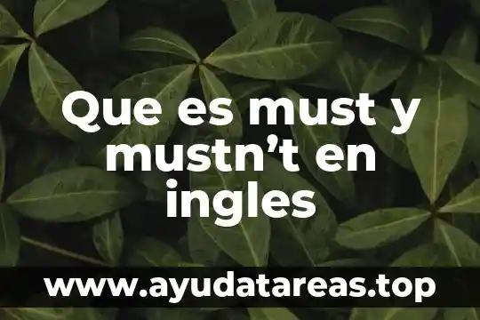 Que es la estrategia de confirming en ingles 3 Que es must y mustn’t en ingles