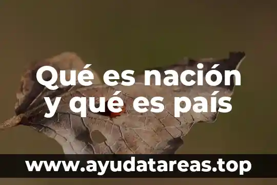 Que es el arancel nacion mas favorecida 3 Qué es nación y qué es país