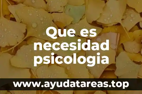Qué es furia en la psicología 6 Que es necesidad psicologia