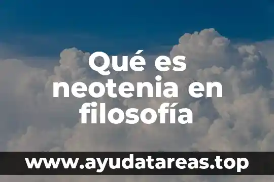 Qué es neotenia en filosofía