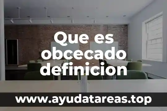 Que es obcecado definicion