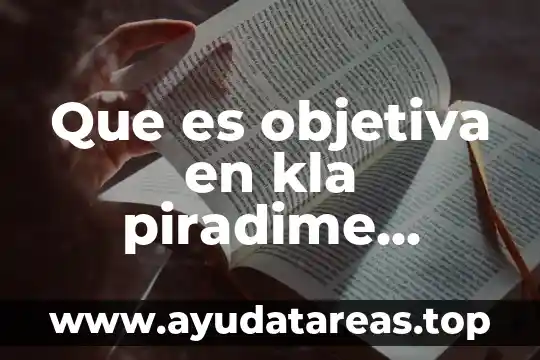 Que es planta alta 5 Que es objetiva en kla piradime invertida