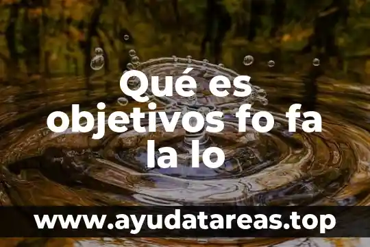 Que es el ong y sus tipos 6 Qué es objetivos fo fa la lo