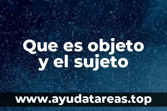 Que es un objeto fetiche 3 Que es objeto y el sujeto