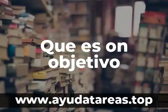 Que es el principio del objetivo 6 Que es on objetivo