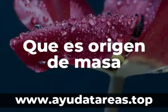 Que es origen de masa
