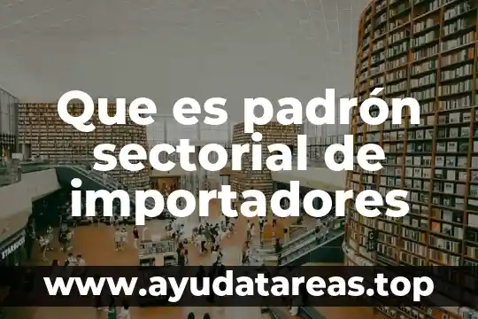 Que es padrón sectorial de importadores