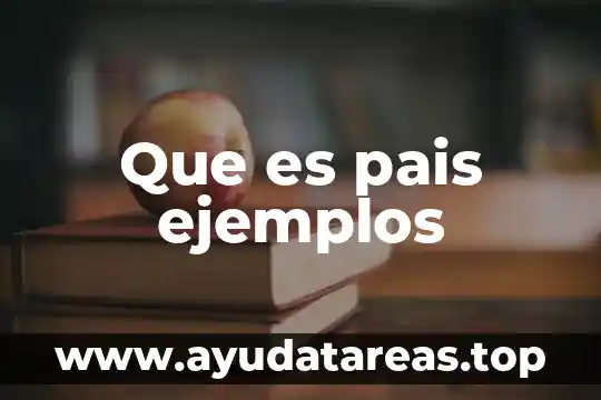Que es pais ejemplos