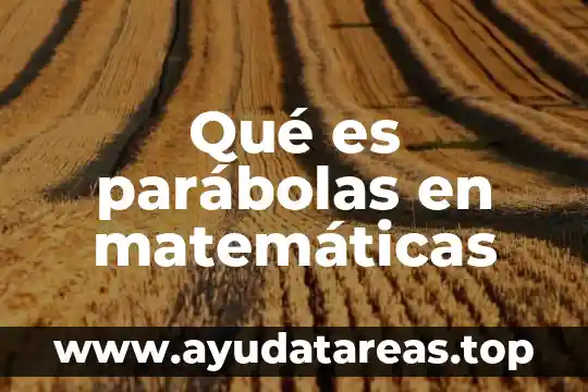 Qué es parábolas en matemáticas