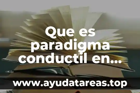 Que es paradigma conductil en libros