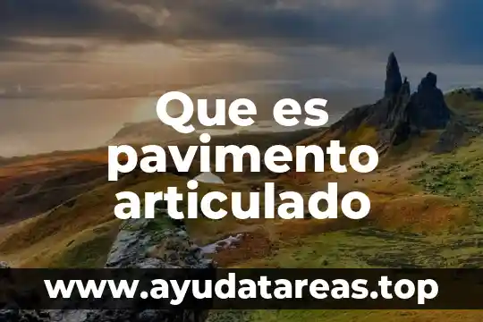 Qué es un signo articulado 5 Que es pavimento articulado