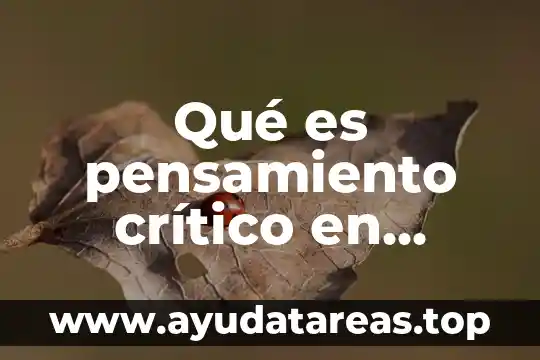 Que es un analisis critico ejemplos 6 Qué es pensamiento crítico en enfermeria