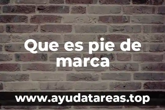 Que significa que es pie mexicano 5 Que es pie de marca