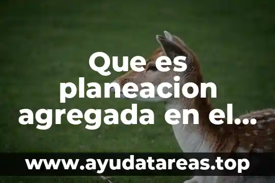 Que es planeacion agregada en el sector servicios