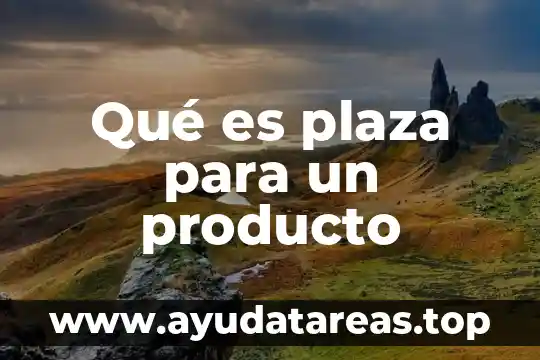 Qué es plaza para un producto