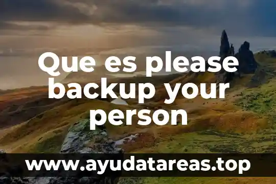 Qué es suspension may person 4 Que es please backup your person