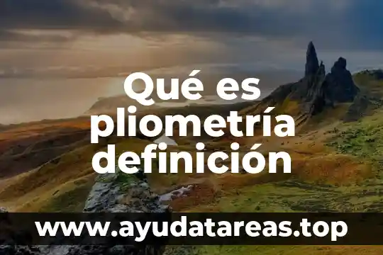 Qué es pliometría definición