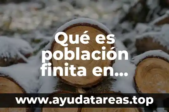 Qué es población finita en investigación