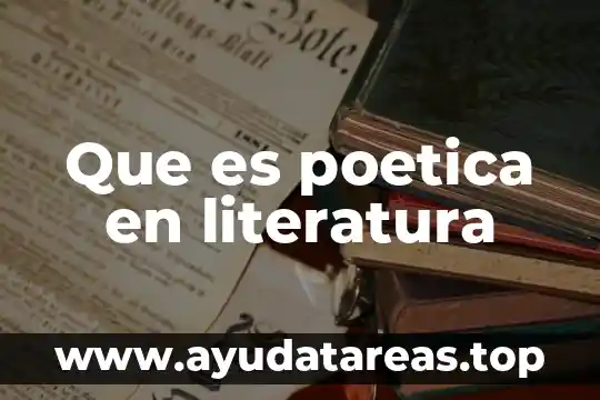 Que es anagrama en literatura 5 Que es poetica en literatura