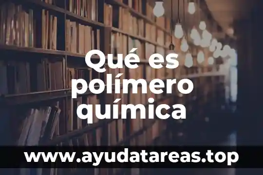 Qué es polímero química