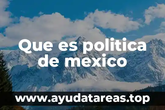 Qué es una política económica en México 8 Que es politica de mexico