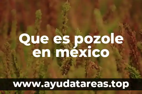 Que es pozole en méxico