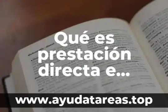 Qué es prestación directa e indirecta de servicios públicos