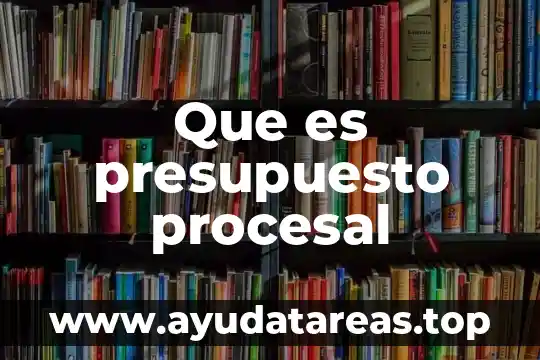 Que es presupuesto procesal