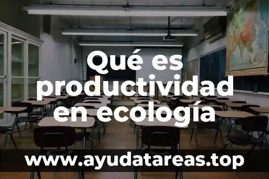 Qué es productividad en ecología