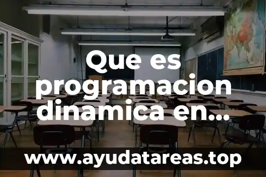 Que es programacion dinamica en administracion