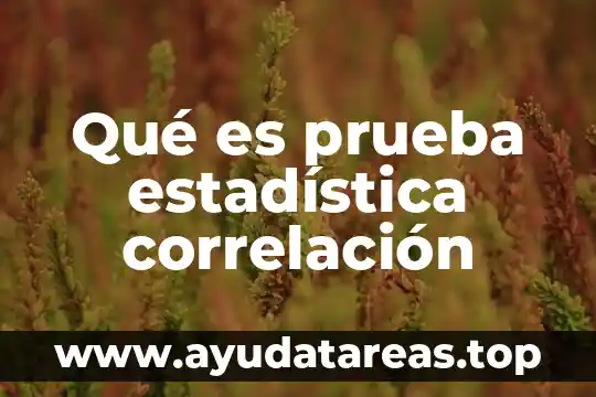 Qué es la correlación estadística y qué tipos existen 4 Qué es prueba estadística correlación