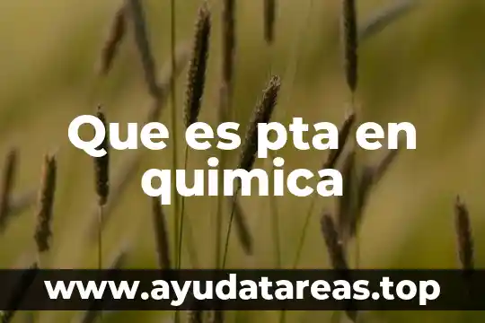 Que es pta en quimica
