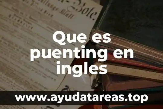 Que es puenting en ingles