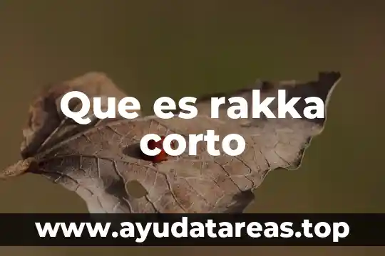 Que es la tierra concepto corto 6 Que es rakka corto