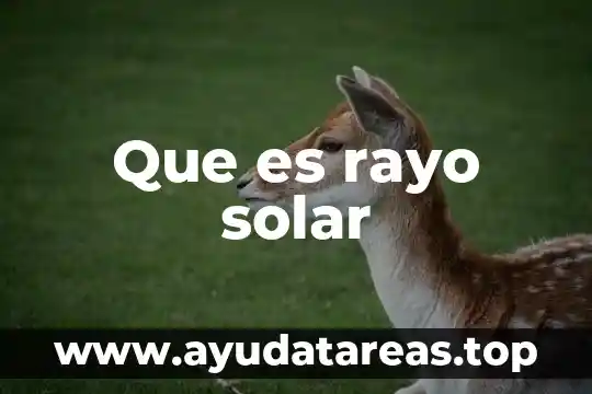 Que es rayo solar