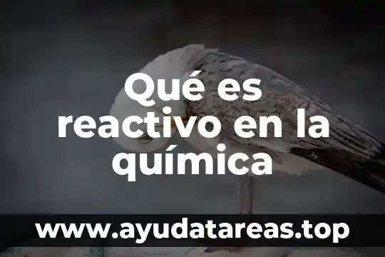 Que es el número de oxidación en quimica 4 Qué es reactivo en la química