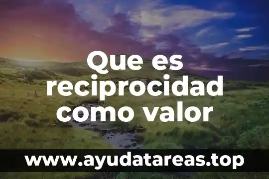 Que es ser maestra sombra 5 Que es reciprocidad como valor