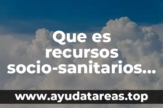 Que es recursos socio-sanitarios de referencia
