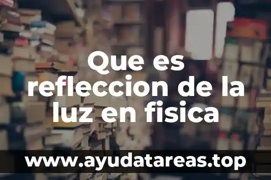 Que es refleccion de la luz en fisica