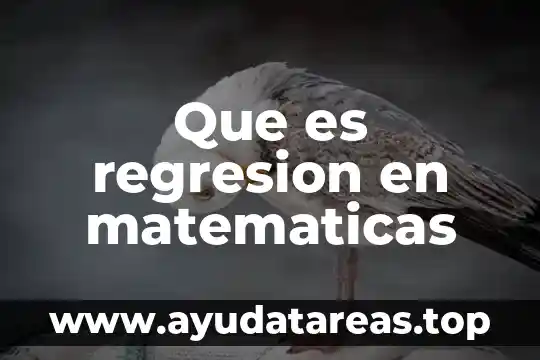 Qué es regresión lineal y sus tipos 6 Que es regresion en matematicas