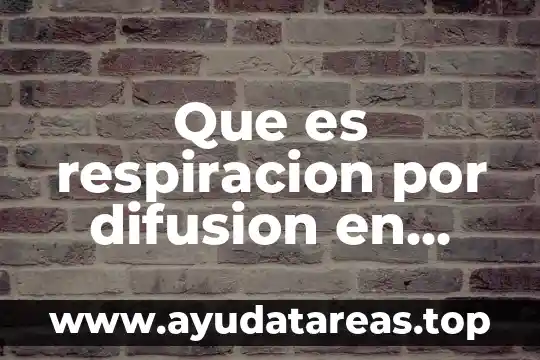 Que es la gran cadena del ser biologia 8 Que es respiracion por difusion en biologia