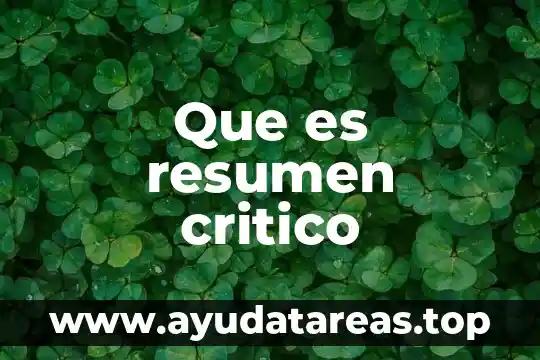 Que es la investigacion experimental en pensamiento critico 3 Que es resumen critico